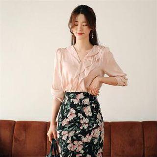 Tall Size Ruffled Sleek Blouse