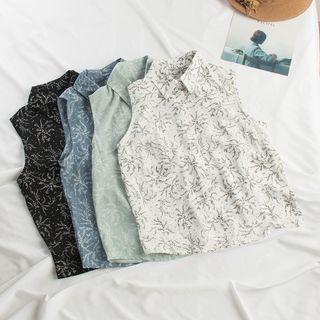 Sleeveless Floral Shirt
