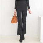 Welt-pocket Front Boot-cut Pants