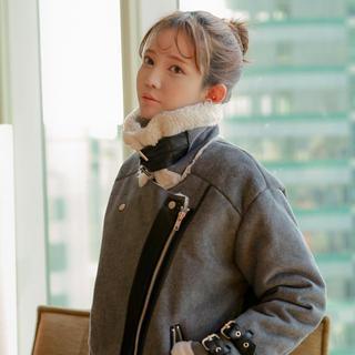 High-neck Faux-shearling Jacket