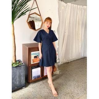 Plus Size A-line Wrap Dress