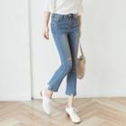 Cutout Cropped Jeans