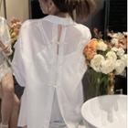 Button-back Long-sleeve Light Jacket
