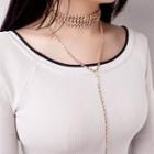 Rhinestone Multi Chain Choker