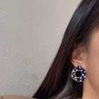 Dotted Glaze Alloy Earring 1 Pair - Dark Blue - One Size