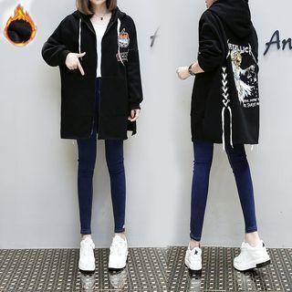 Lace Up Print Jacket