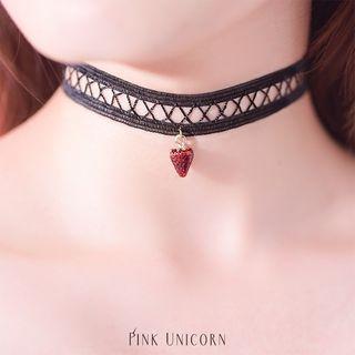 Strawberry Pendant Choker