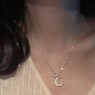 Moon Necklace Sliver - One Size