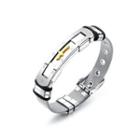 Classic Creative Golden Cross Mesh 316l Stainless Steel Bracelet Silver - One Size