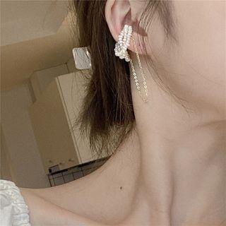 Freshwater Pearl Fringed Earring 1 Pc - As Shown In Figure - One Size