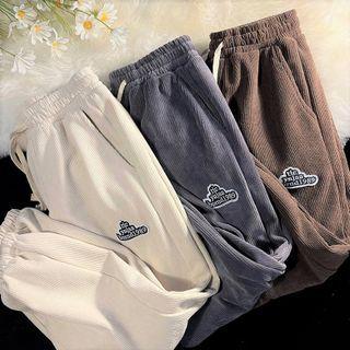 Logo Corduroy Straight Leg Jogger Sweatpants