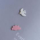 Non-matching Alloy Bird & Cloud Earring 1 Pair - 925 Silver - As Shown In Figure - One Size