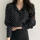 Dotted Button-up Blouse