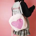 Heart-accent Furry Backpack