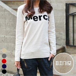Lettering Long Sleeve Top