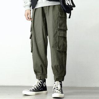 Drawstring-waist Cargo Joggers