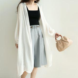 Chiffon Medium Long Cardigan