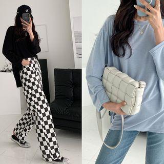 Slit-hem Oversize T-shirt