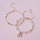 Heart / Unicorn Bead Alloy Bangle