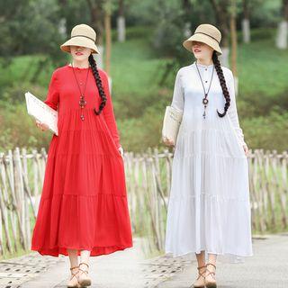 Ethnic Long-sleeve Dress