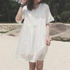 V-neck Cutout Short-sleeve Dress