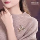 Branches Flower Alloy Brooch Gold - One Size