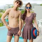 Couple Matching Patterned Swim Shorts / Swim Dress