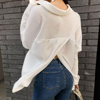 Loose-fit Slit-back Blouse
