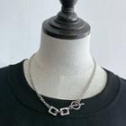 Geometric Chain Necklace 1 Pc - Silver - One Size