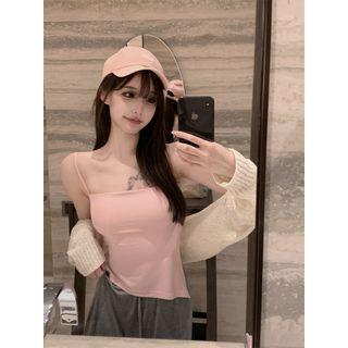 Camisole Top / Crop Cardigan / Wide Leg Pants