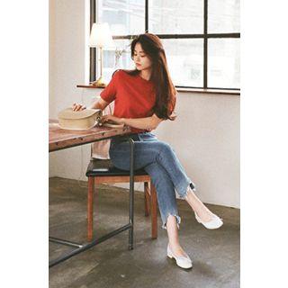 Crew-neck Cotton Short Sleeve T-shirt