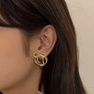 Bow Stud Earring 1 Pair - Silver Needle - Earring - One Size