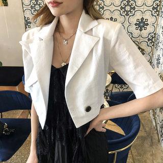 Short-sleeve Cropped Blazer