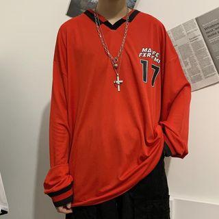 Contrast Trim Cartoon Print Polo Shirt