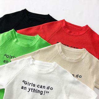 Embroidered Light Knit Top