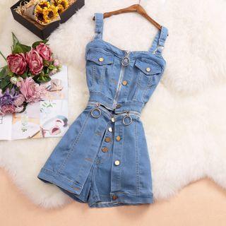 Set: Denim Camisole Top + Denim Skort