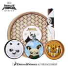 The Face Shop - Kung Fu Panda Dim Sum Set: Oil Control Water Cushion Spf50+ Pa+++ 15g + Cc Cushion Ultra Moist Spf50+ Pa+++ 15g + Cc Intense Cover Cushion Spf50+ Pa+++ 15g + Ink Gel Pencil Eyeliner #01 New York Black + #04 Choco Latte #v201 Apricot Beige