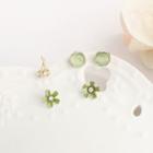 3 Pair Set: Rhinestone / Flower / Faux Gemstone Alloy Earring (various Designs)