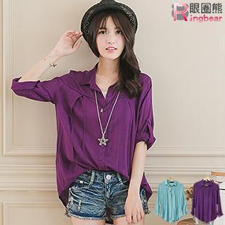Cuff Sleeved Long Blouse