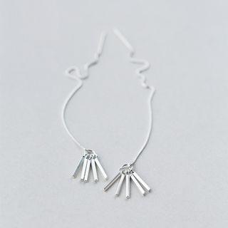 925 Sterling Silver Tasseled Threader Earrings