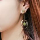 Fleece Ball & Hoop Dangle Earring