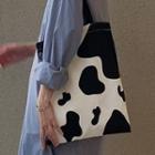 Milk Cow Print Canvas Crossbody Bag As Shown In Figure - One Size