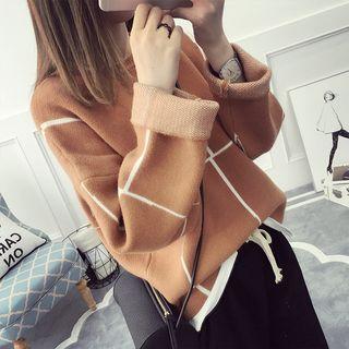 Print Sweater Dark Brown - F