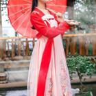 Set: Embroidered Hanfu Top + Maxi Dress
