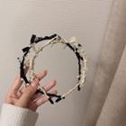 Bow Faux Pearl Alloy Headband