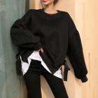 Tie-side Mock Two-piece Sweatshirt