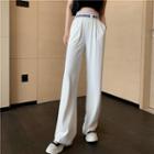 High Waist Lettering Wide Leg Pants