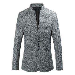 Stand Collar Buttoned Coat