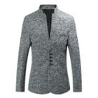 Stand Collar Buttoned Coat