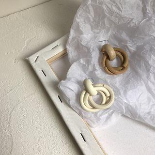 Wooden Multi-circle Earring